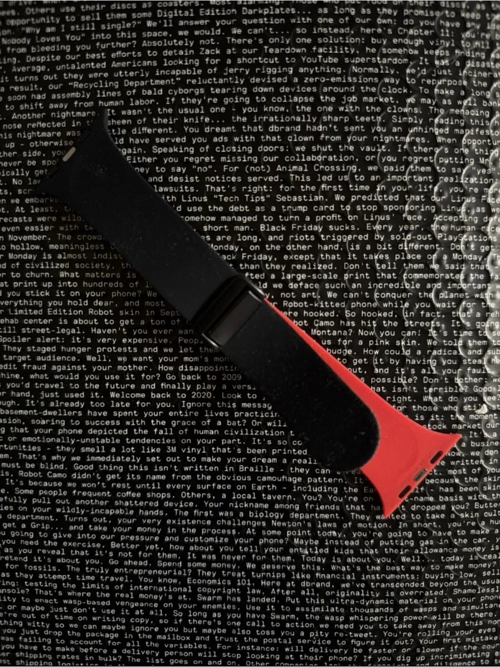 Unbranded magnetic strap Apple Watch band red/black silicone